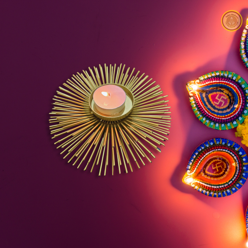 Brass designer diya