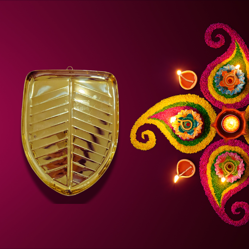 Brass leaf shape tray (Big)