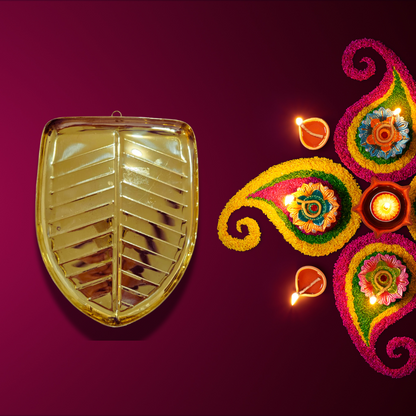 Brass leaf shape tray (Big)