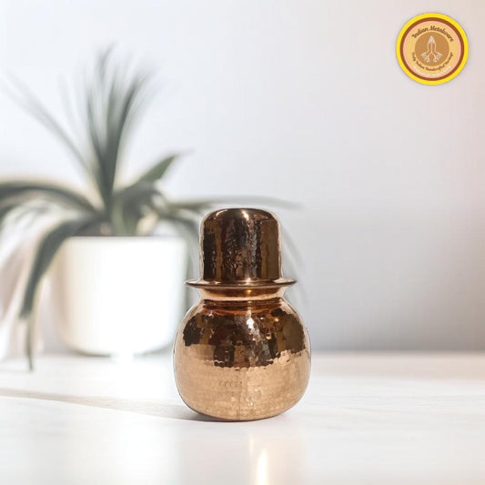 Copper lota (round water vessel)